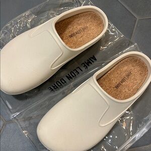 Aime Leon Dore Off-White Slip-On Mules